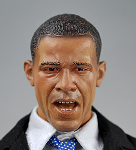 Illustration for article titled Best Obama Action Figure Ever Battles Darth Vader, Terrorists, Dick Cheney